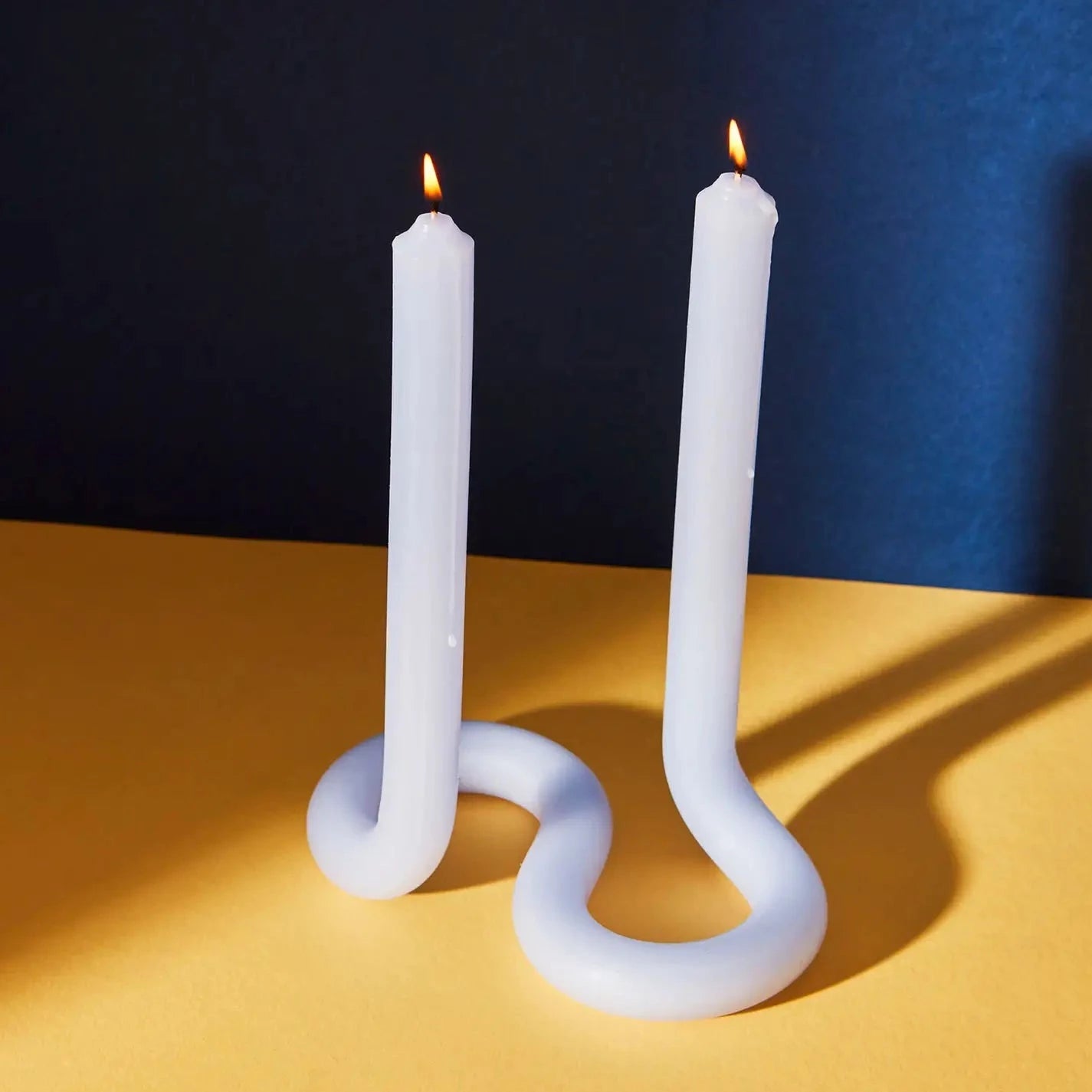 Twist Candle Sticks - White