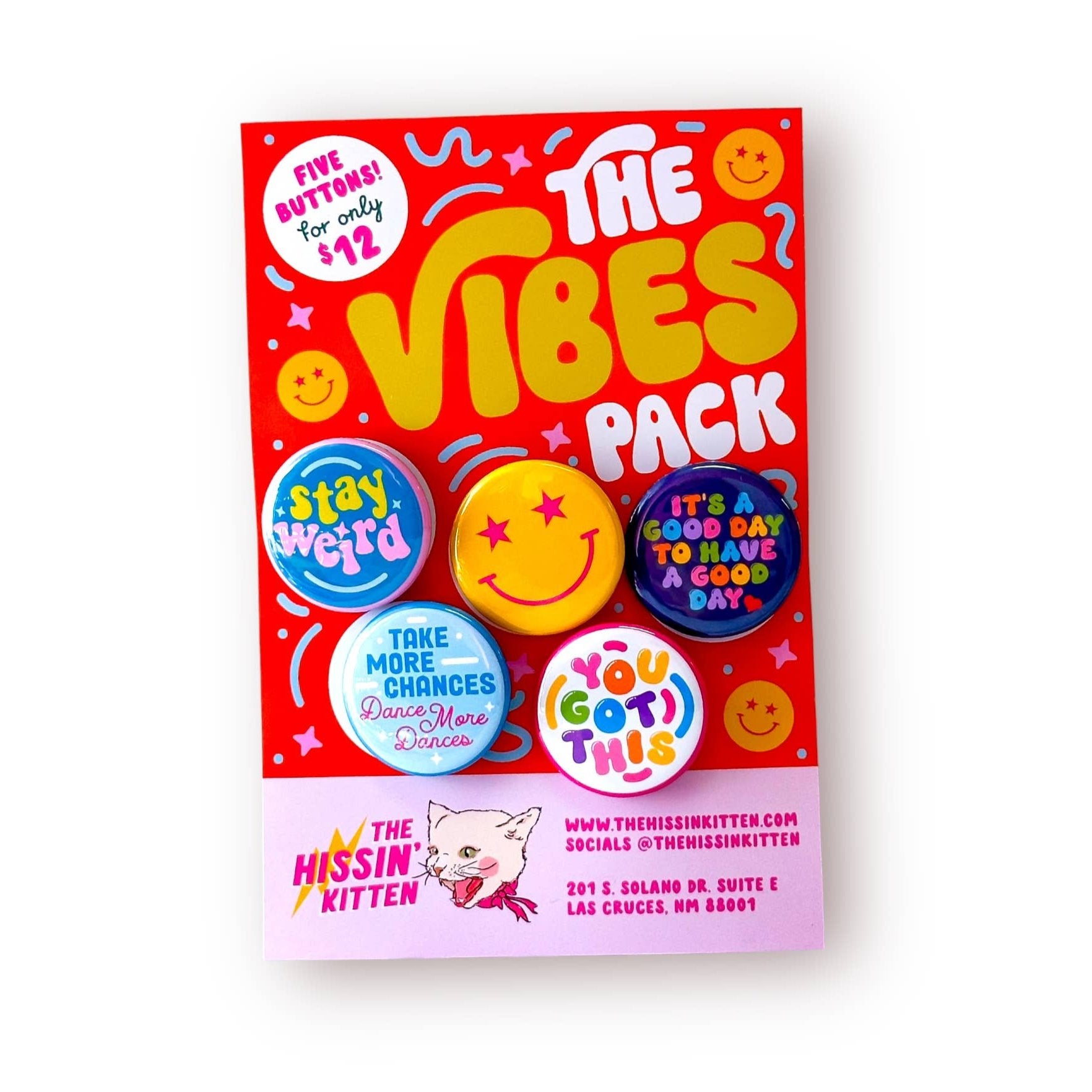 The Vibes Pack- Pin Back Buttons