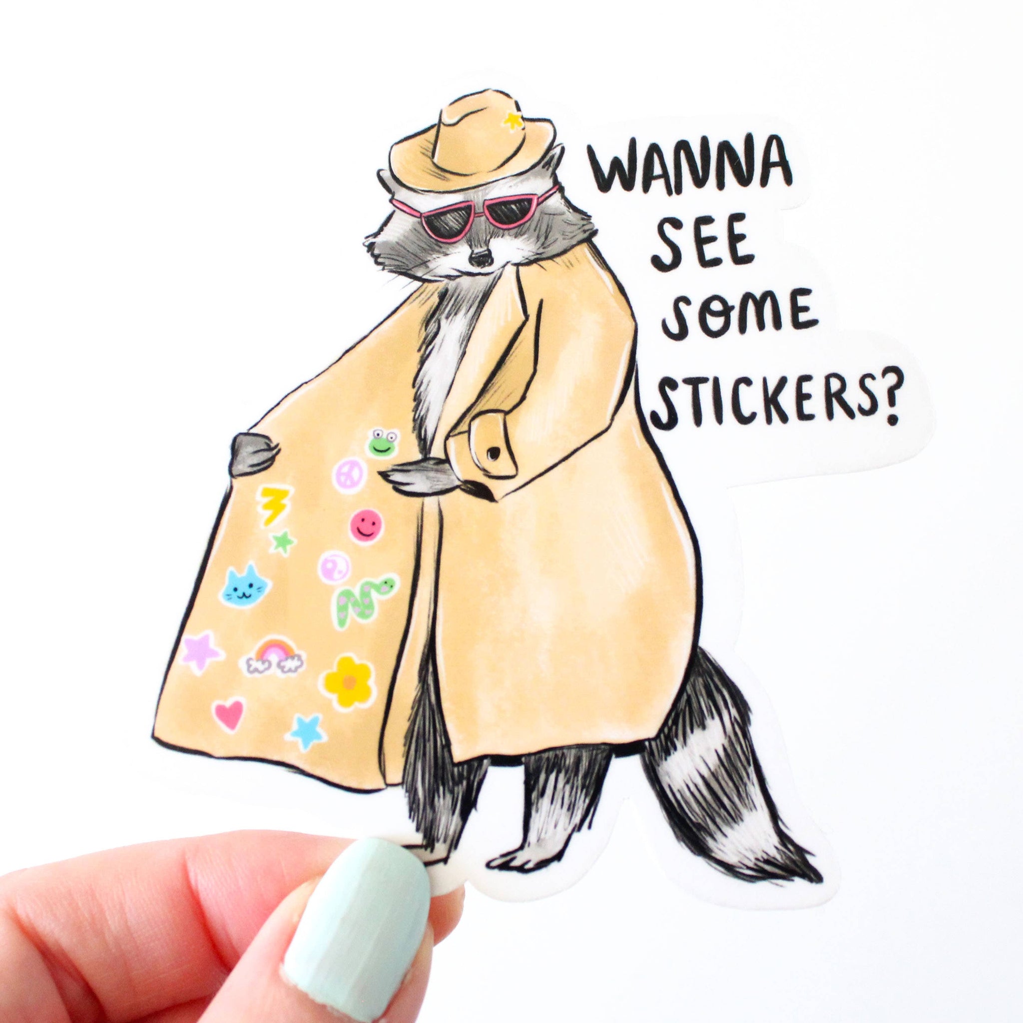 Raccoon Entrepreneur Vinyl Sticker