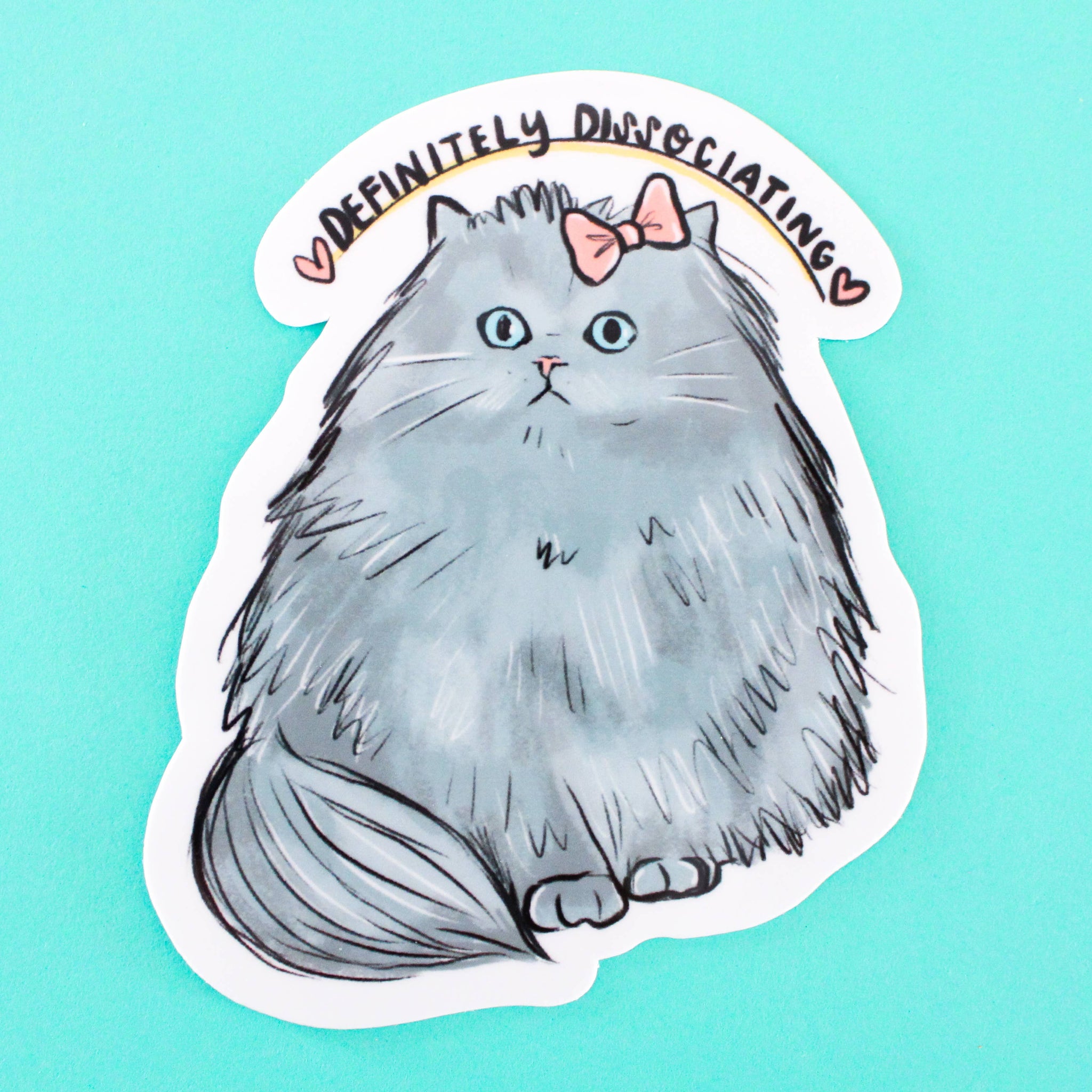 Dissociation Cat Vinyl Sticker