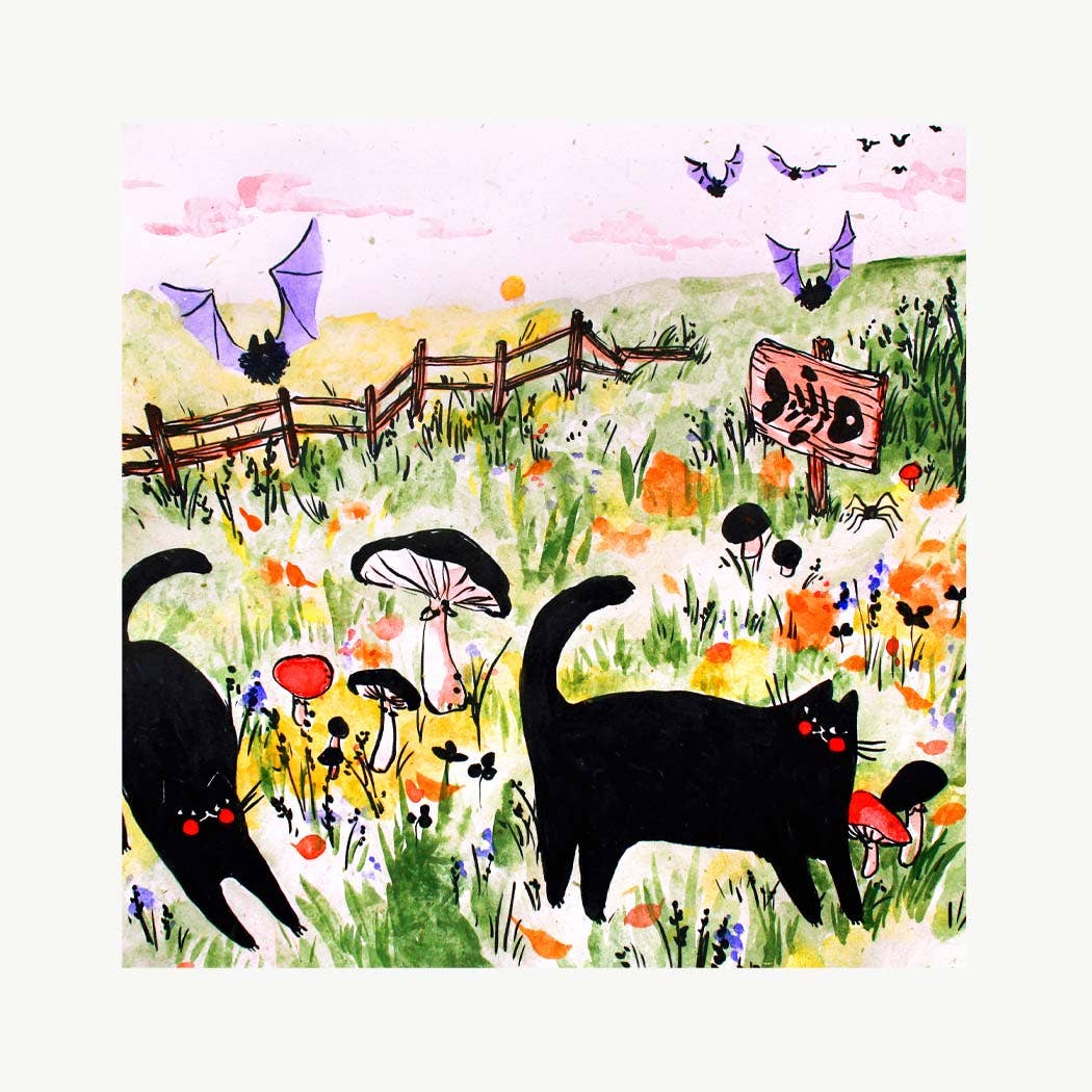Art Print - "Two Black Cats"