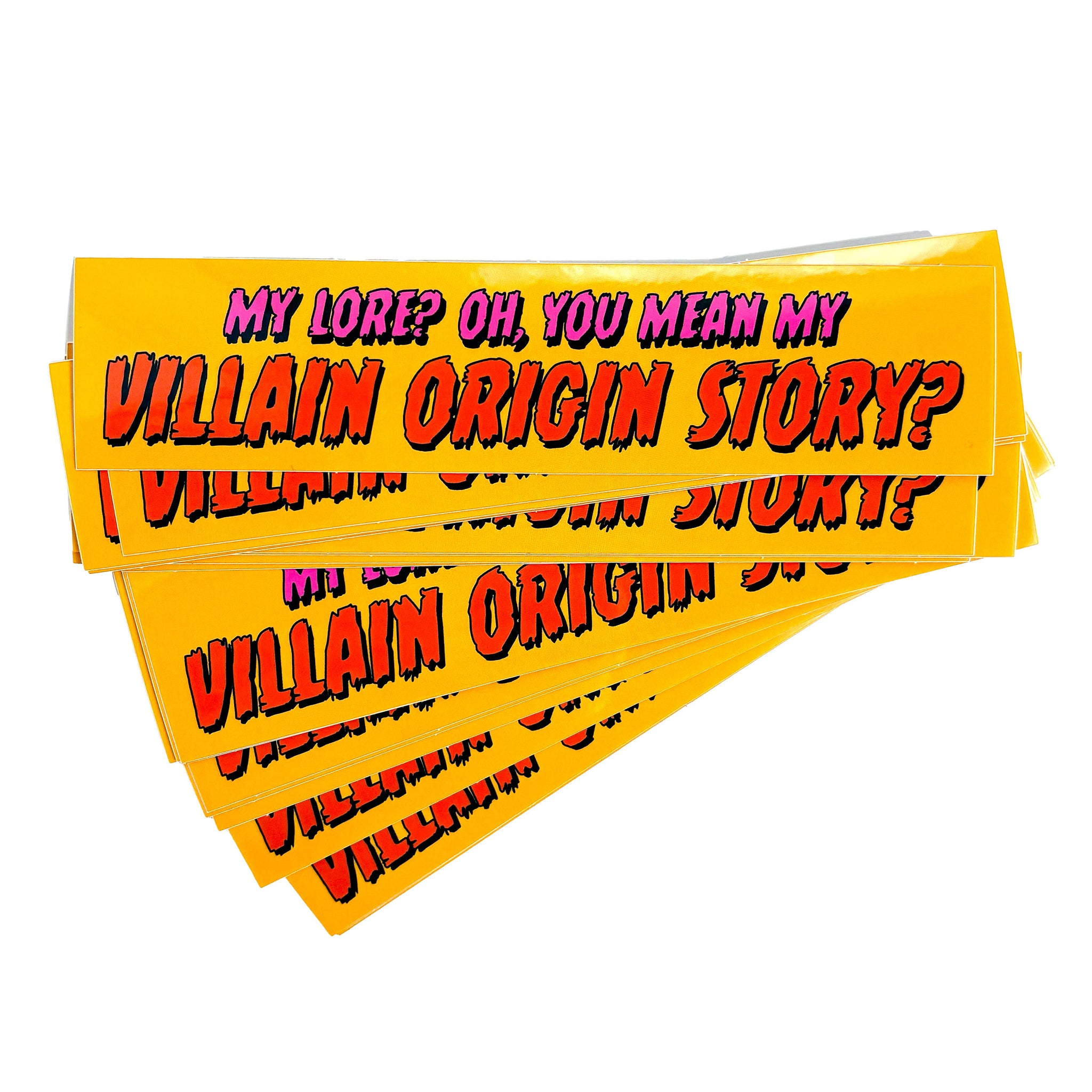 Villain Origin Story Lore Vinyl Sticker