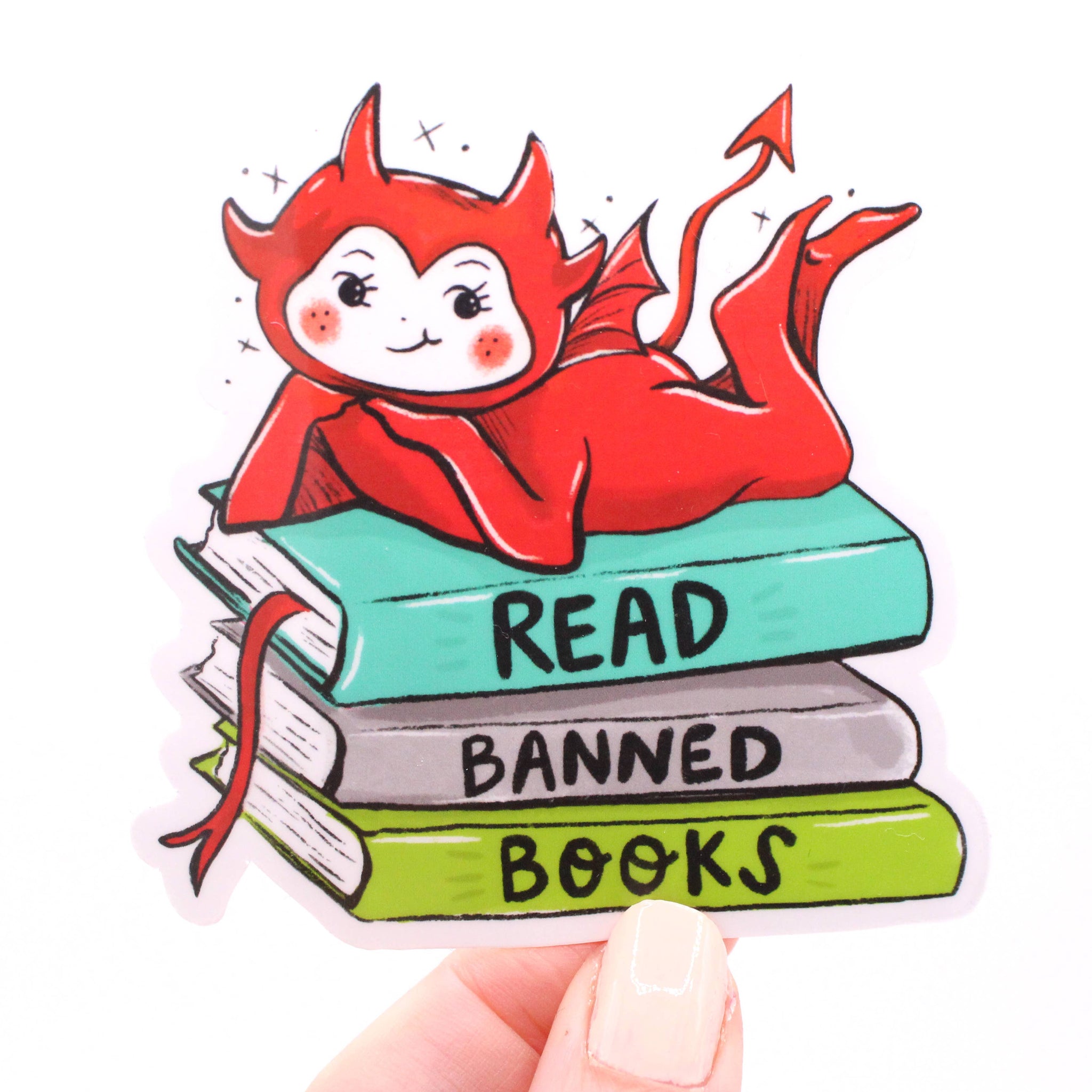 Read Banned Books Vinyl Sticker