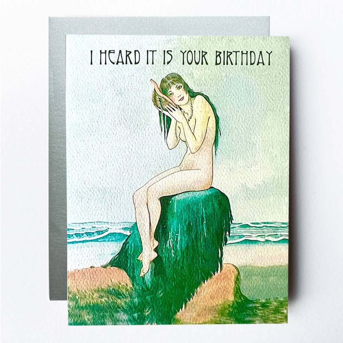 Vintage Mermaid Birthday Card