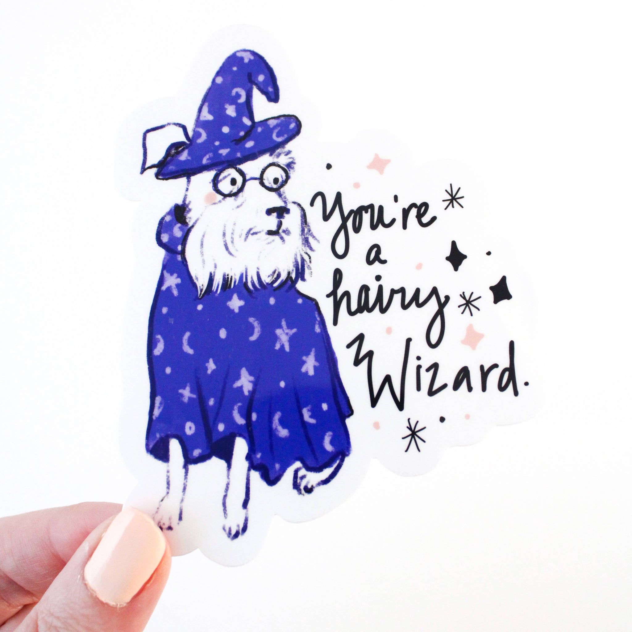 Hairy Wizard Sticker