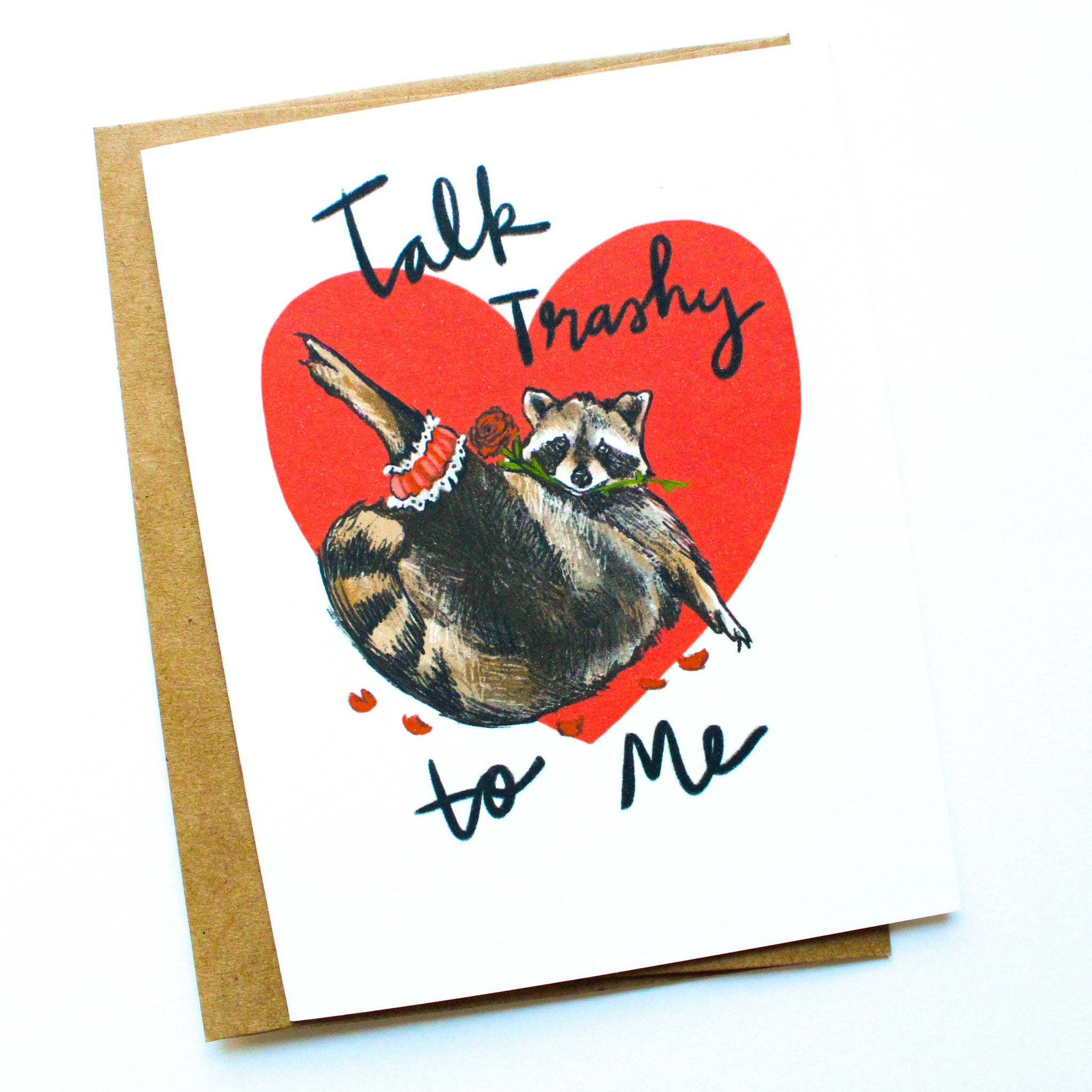 Trashy Raccoon Greeting Card