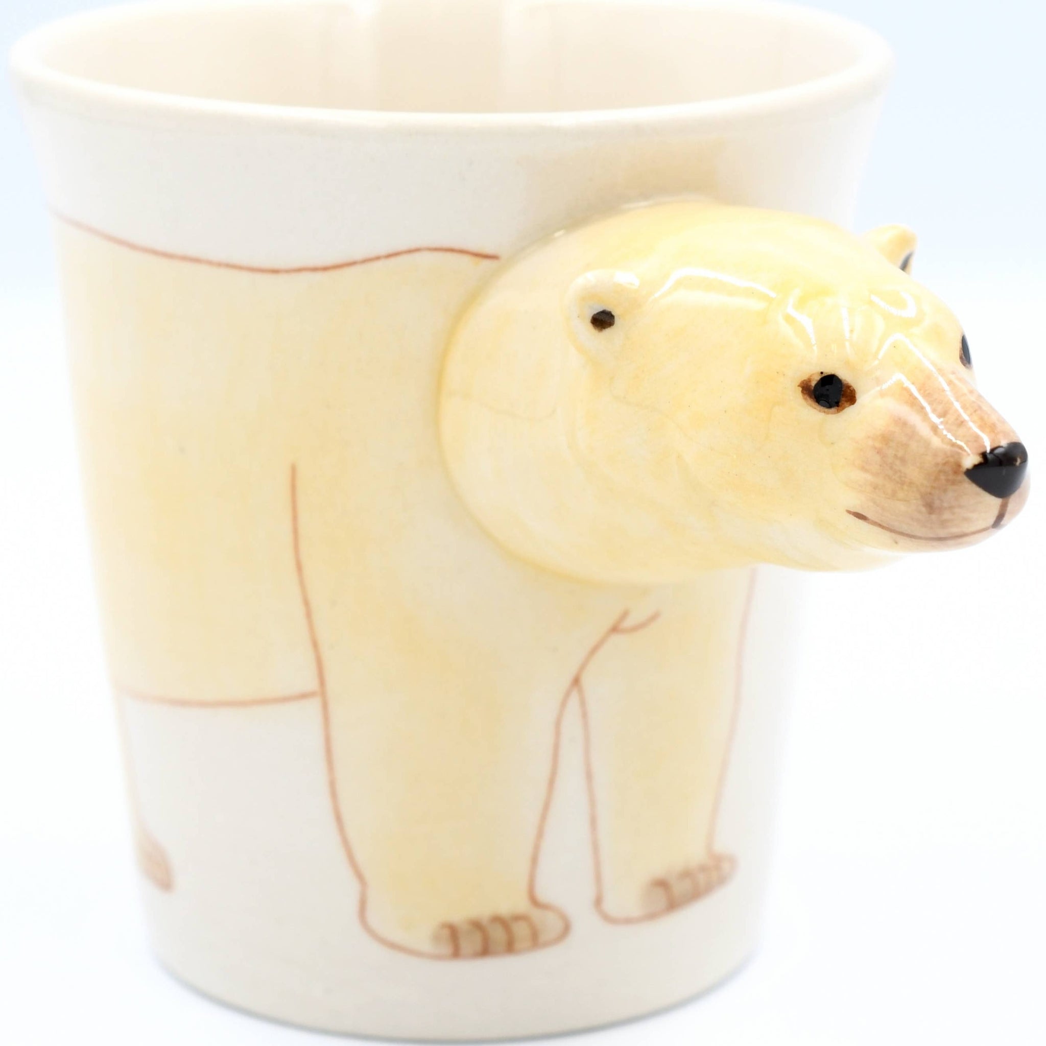 Hand Painted Polar Bear Mug