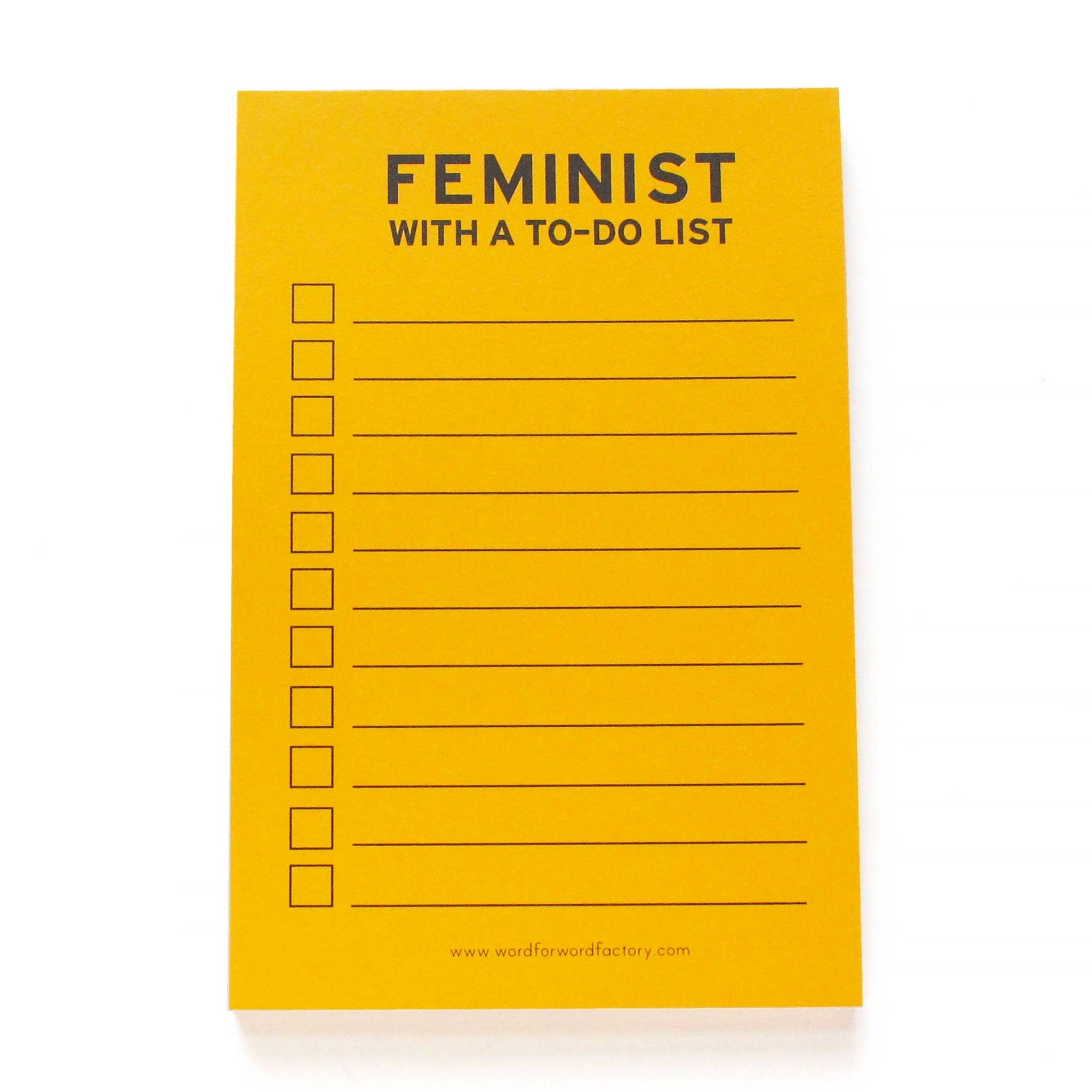 FEMINIST WITH A TO-DO LIST Notepad Checklist