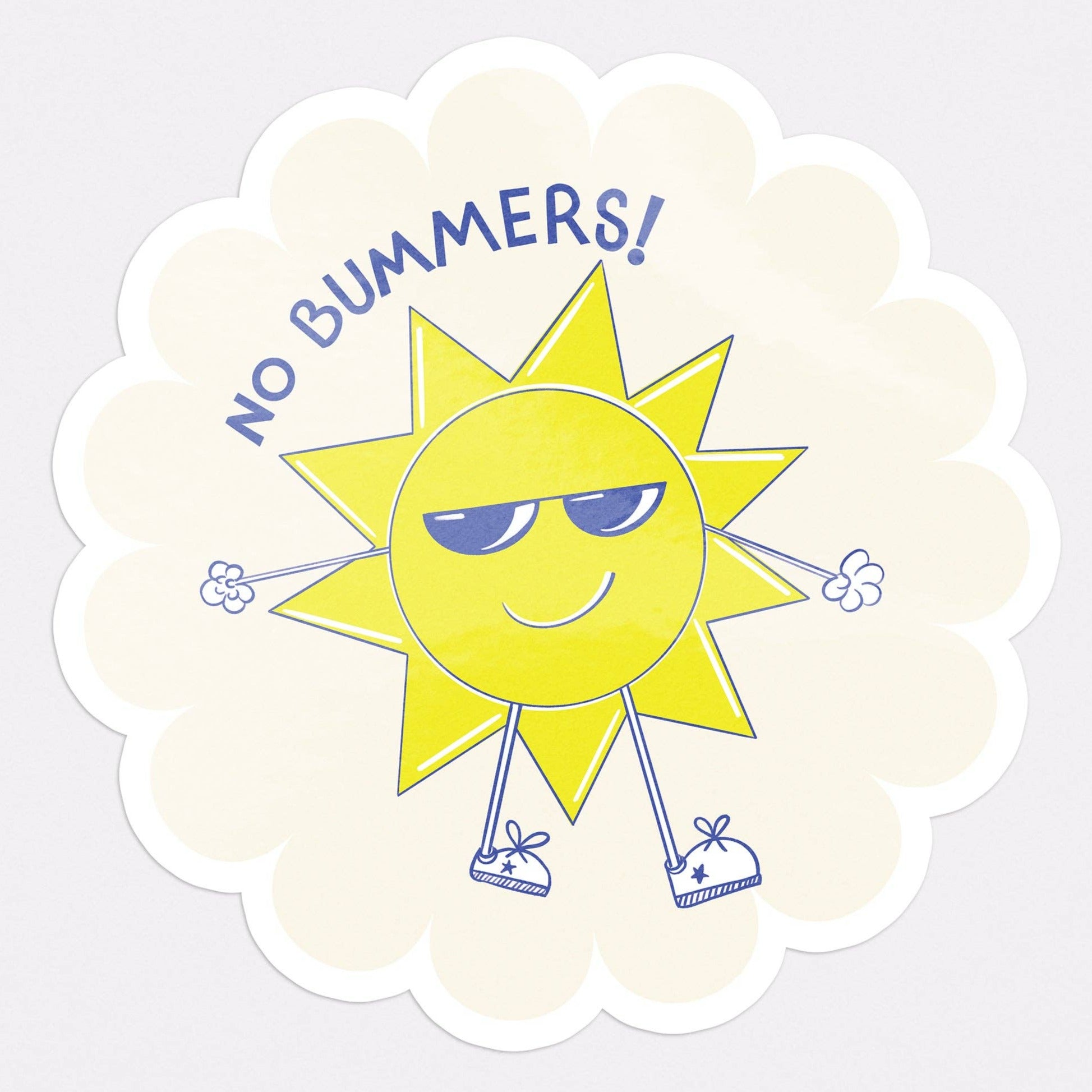 No Bummers Sunshine Sticker