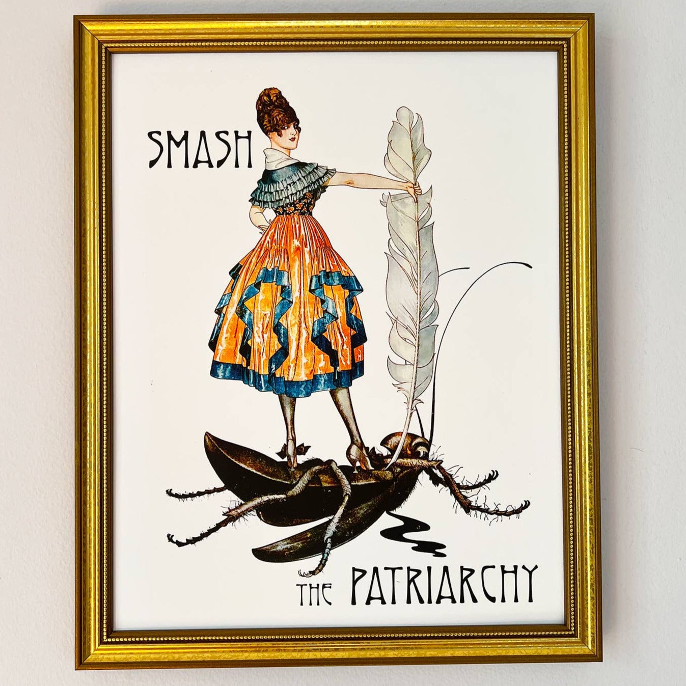Smash the Patriarchy Feminist Vintage Style Print