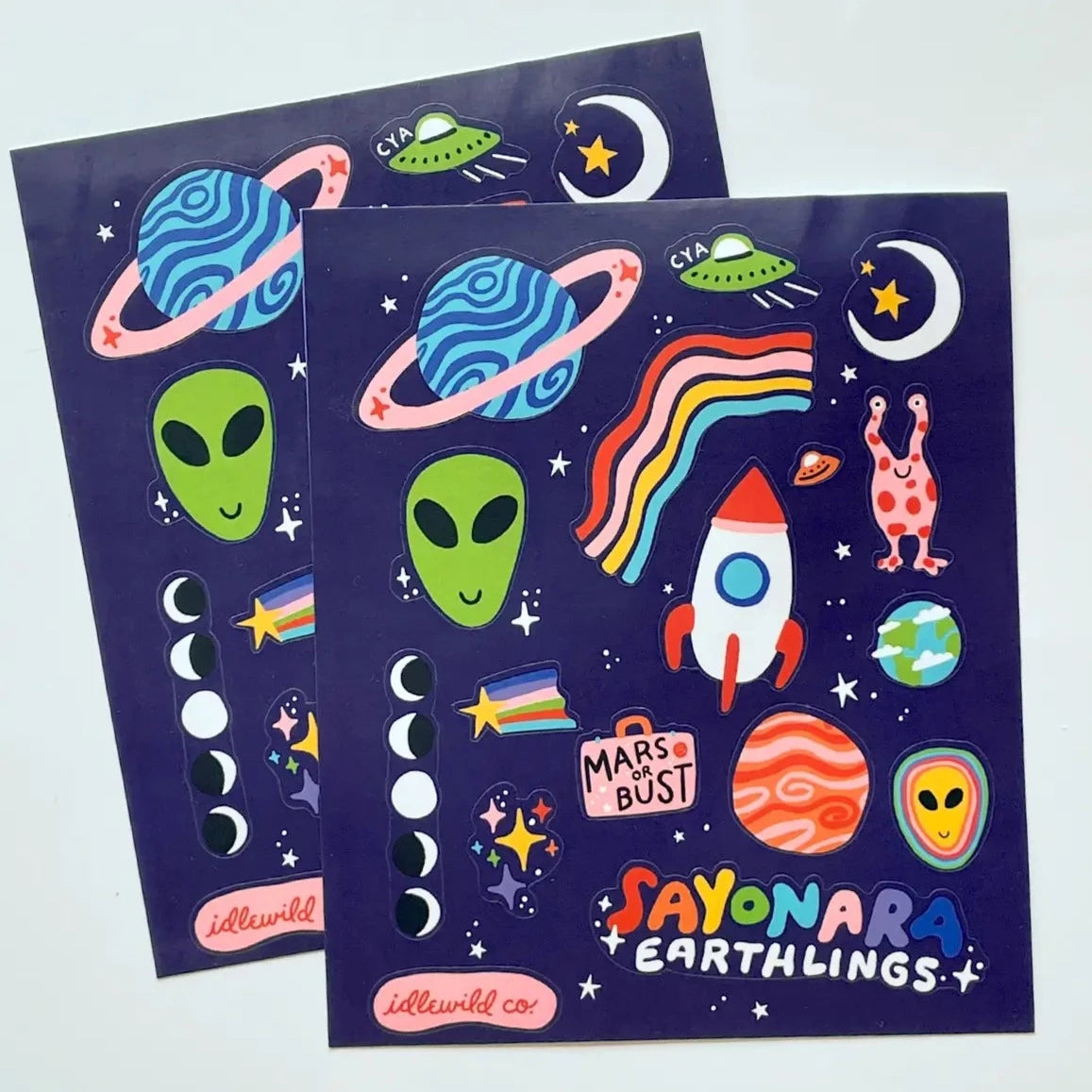 Space Race Sticker Sheets