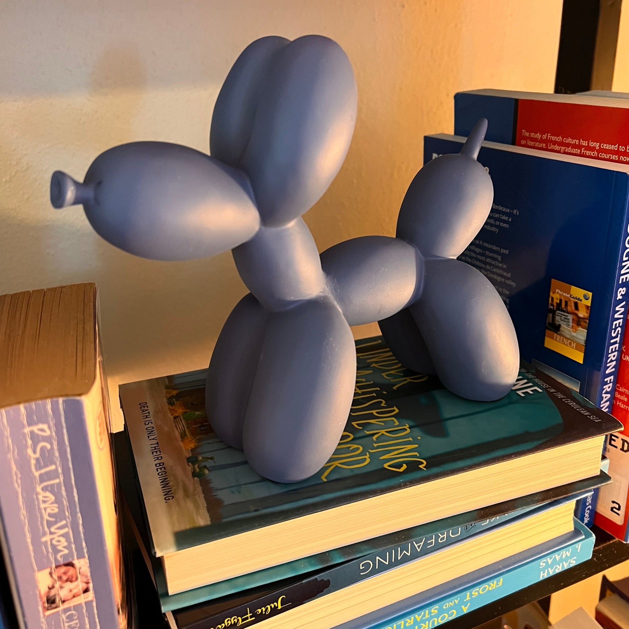Dark Blue Matte Balloon Dog Statue