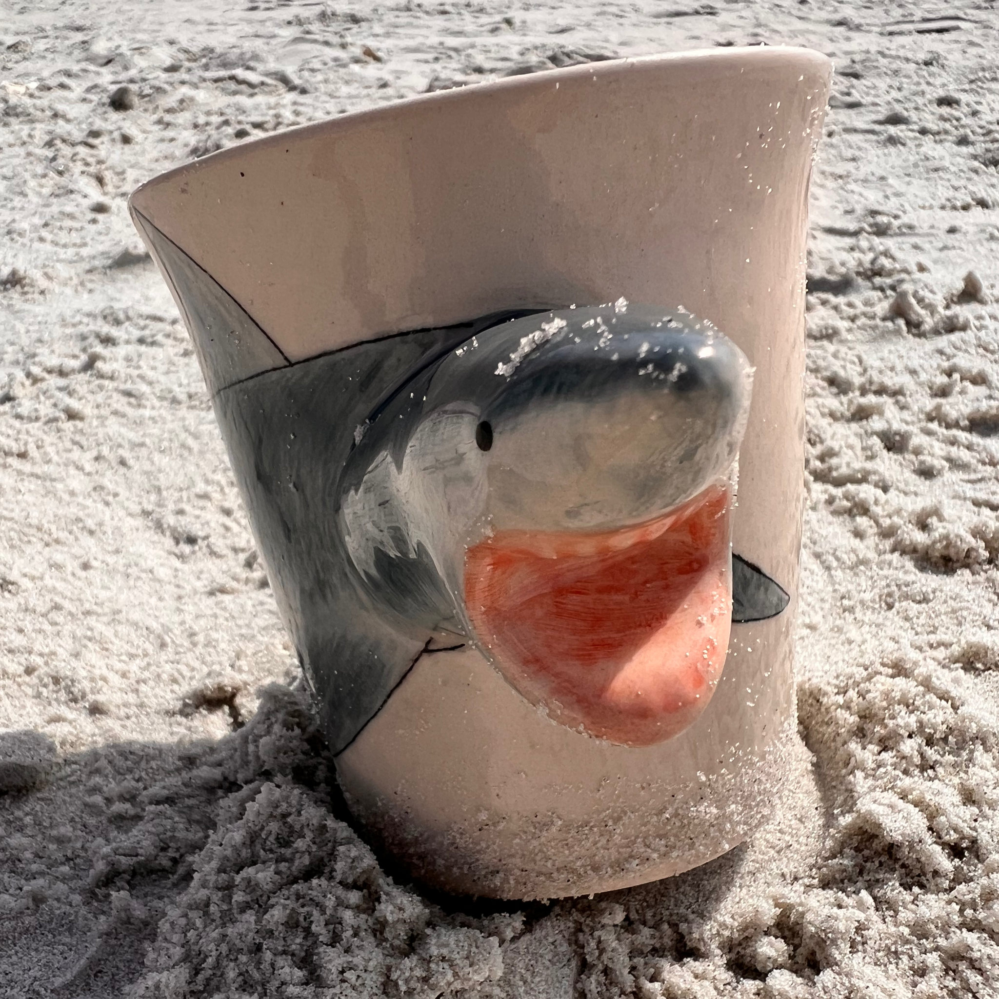 Hand Painted Shark Mug