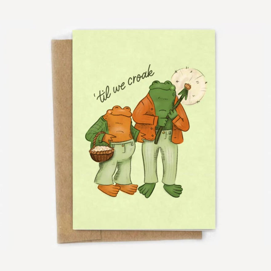 Til We Croak Frog & Toad Inspired Love Card