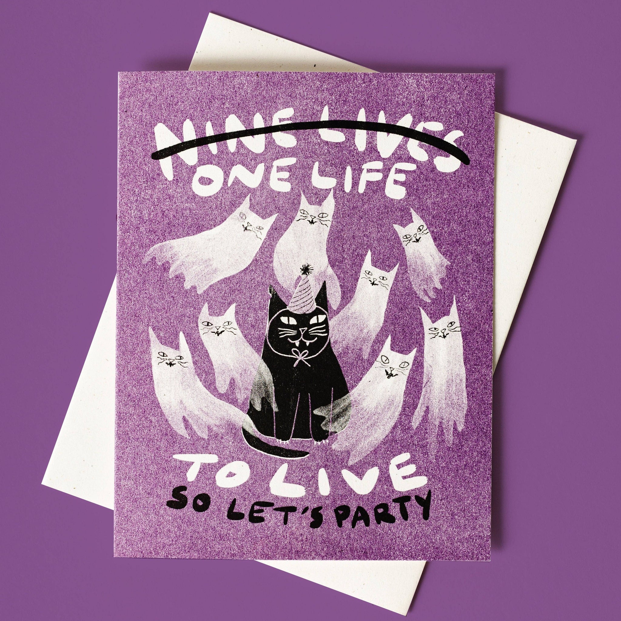 Nine Lives/One Life Birthday Card